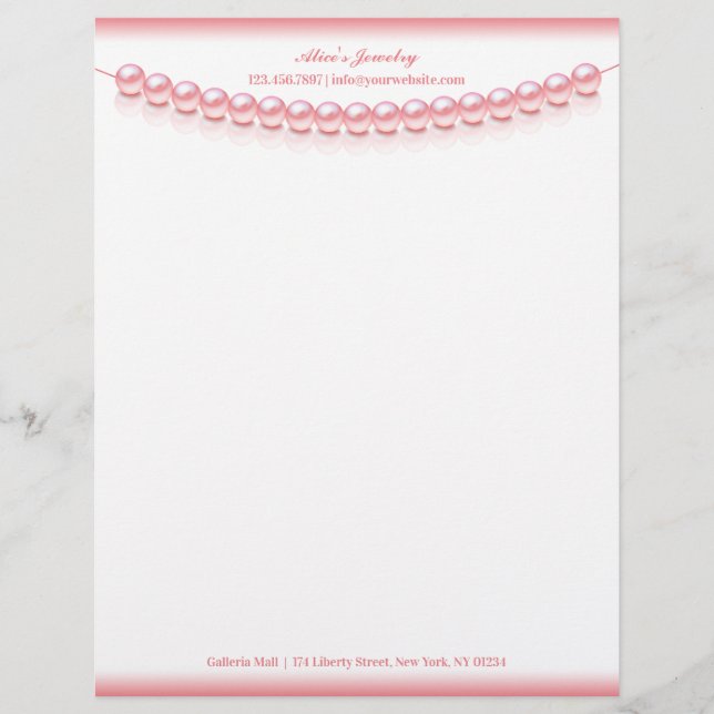 Jewellery Pearl Letterhead (Front)