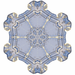Jewellery - Pin - Digital Snowflake l Photo Sculpture Button