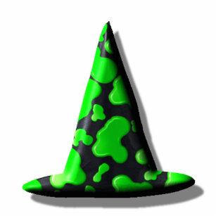 Jewellery - Pin - Witch's Hat Green Slime Photo Sculpture Button