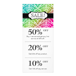 Jewellery / Salon Marketing Card Loyalty Damask