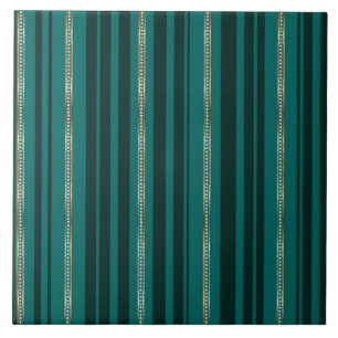 Jewellery Striped Green Tile