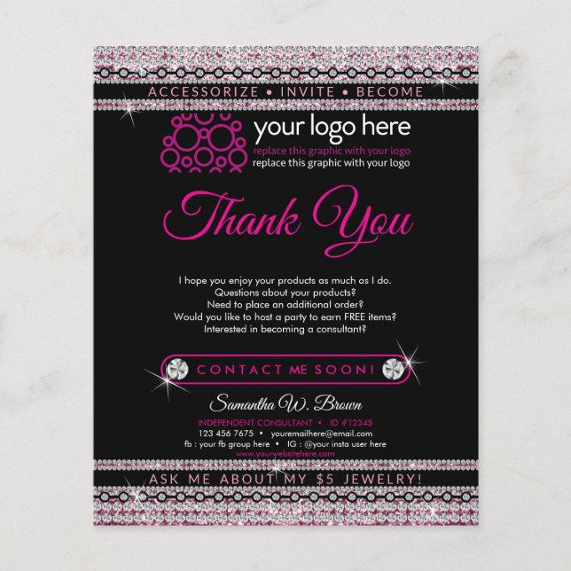 Jewellery Thank you flyer (Front)