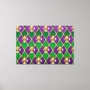 Jewelry Background Mardi Gras Canvas Print