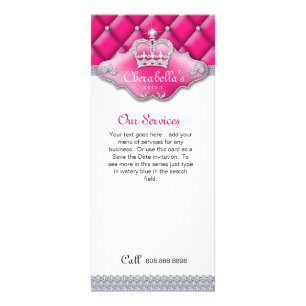Jewelry Crown Fashion Tufted Satin Pink Rack Card