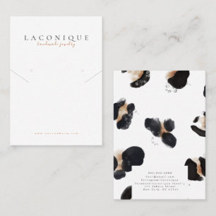Jewelry Display   Leopard print   Watercolor Busin Business Card
