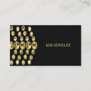 Jewelry On Black Business Card