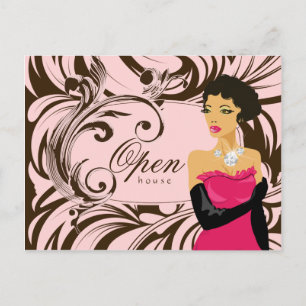 Jewelry Postcard Diamond Woman Salon Spa