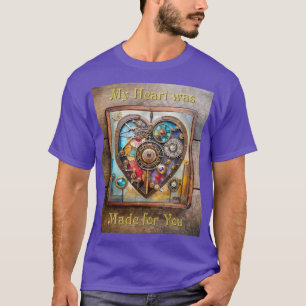 Jewels And Stained Glass Heart Steampunk Series T-Shirt