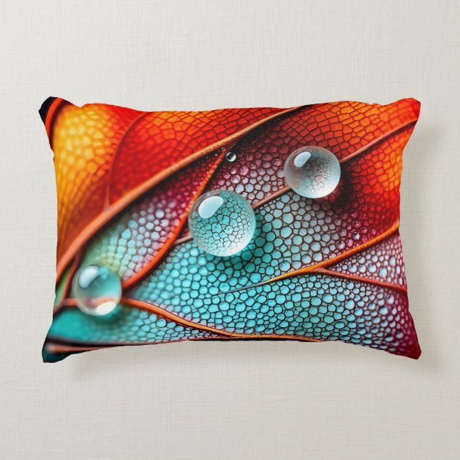 Jewels on a Fiery Wing Accent Pillow (Front)