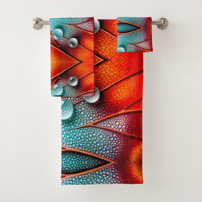 Jewels on a Fiery Wing Bath Towel Set (Insitu)