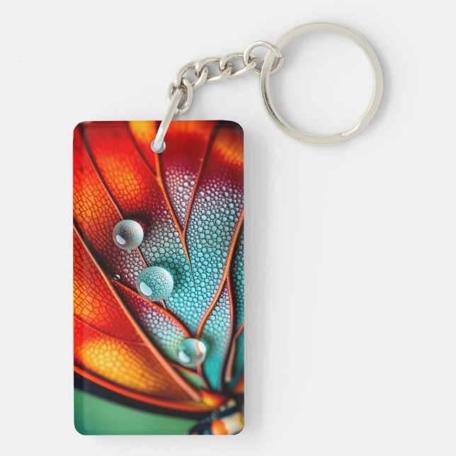 Jewels on a Fiery Wing Keychain (Back)