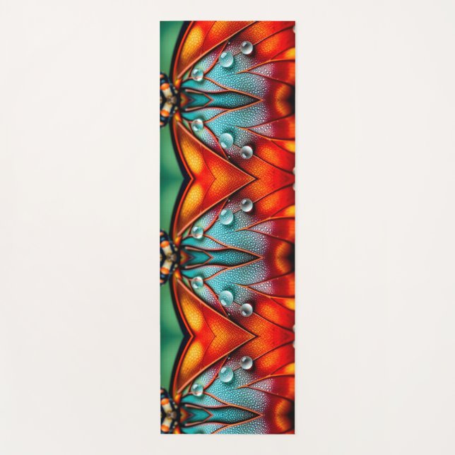 Jewels on a Fiery Wing Yoga Mat (Front)