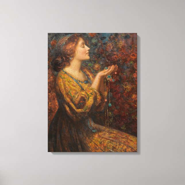 Jewels Painting By Thomas Edwin Mostyn Canvas Print (Front)