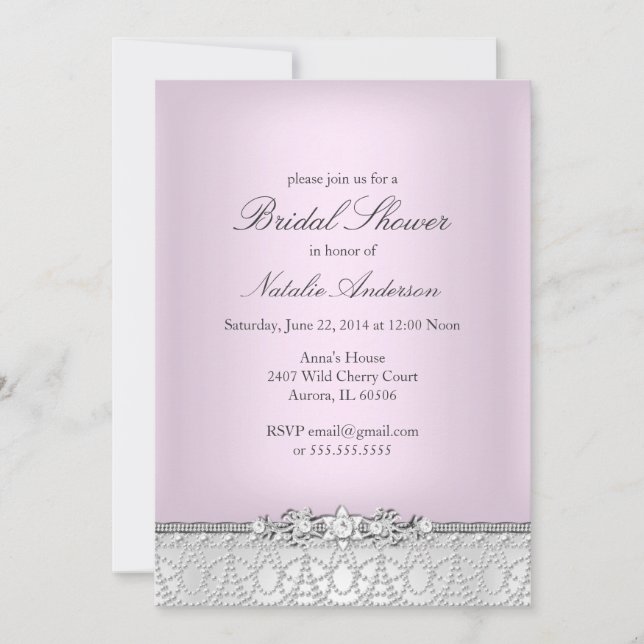 Jewels & Pearls Bridal Shower Invitation (Front)