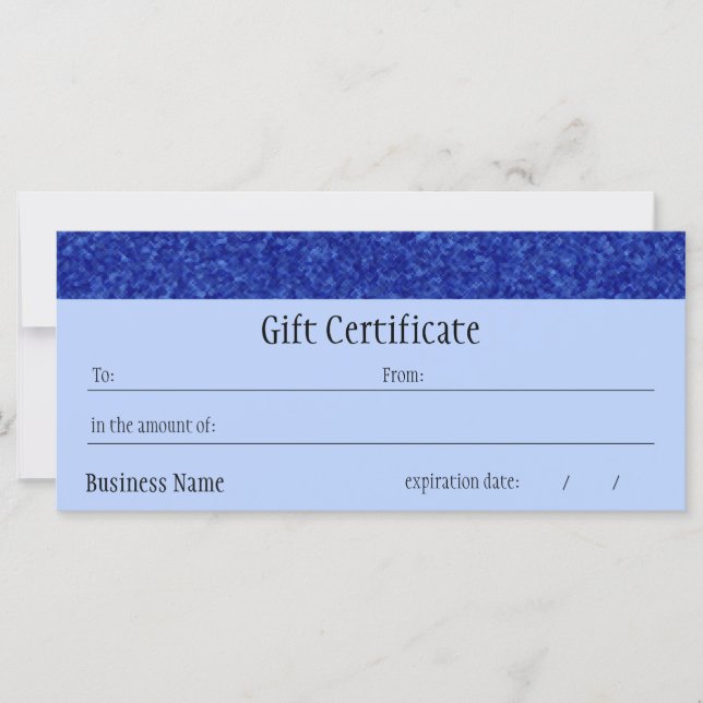 Jewels - Sapphire Gift Certificate (Front)