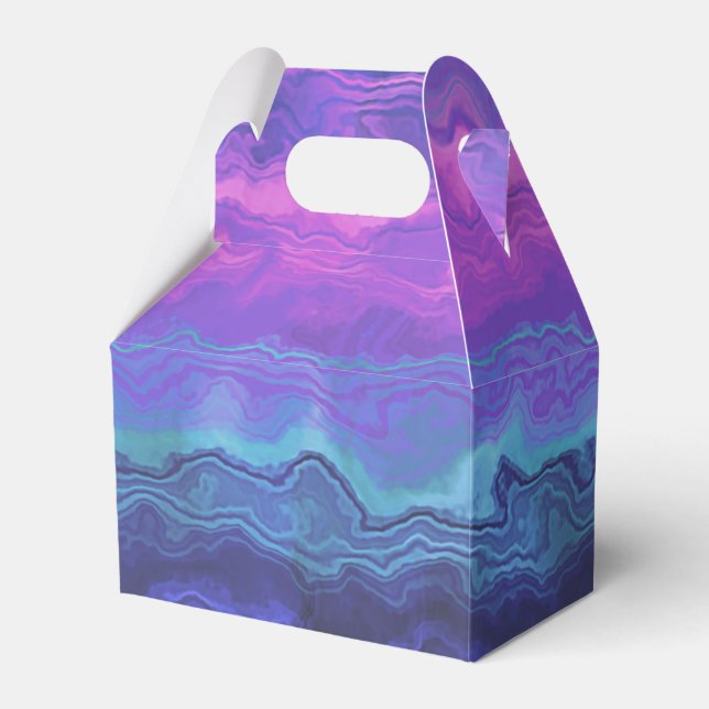 jeweltone agate ombre :  favor box (Front Side)