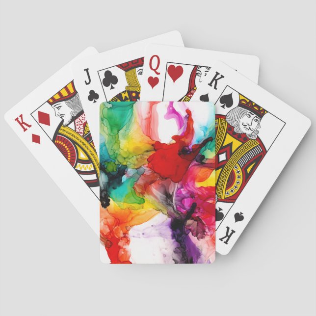 Jeweltone Prism - Watercolor Playing Cards (Back)