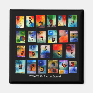 Jewish Alphabet Magnet Otiyot 