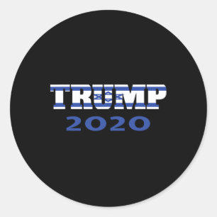 Jewish American Jew For Trump Supporter Israel Fla Classic Round Sticker