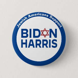 Jewish Americans Support Biden Harris 2 Inch Round Button