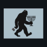 Jewish Bigfoot Hanukkah Chanukah Humour Hilarious  Postcard<br><div class="desc">Jewish Bigfoot Hanukkah Chanukah Humour Hilarious Menorah Dreidel</div>