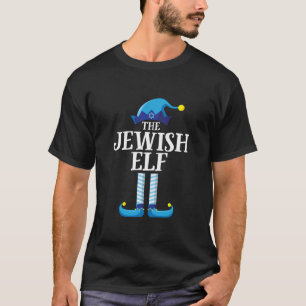 Jewish Blue Elf Matching Family Group Christmas Pa T-Shirt