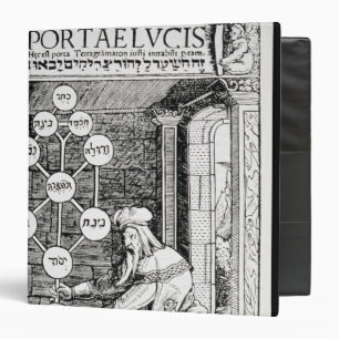 Jewish cabbalist holding a sephiroth binder
