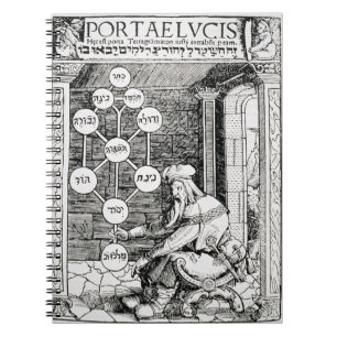 Jewish cabbalist holding a sephiroth, copy of an i notebook