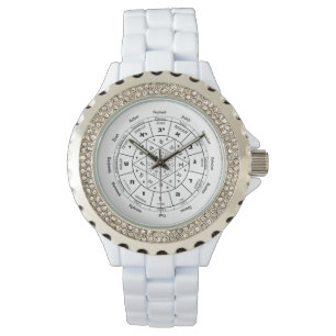 Jewish Calendar Watch ,clock 12 Tribes of Israel 