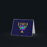 Jewish Candlesticks Card<br><div class="desc">Traditional Jewish candlesticks symbolizing the Hebrew Jewish Star and Light.  If you are looking for Jewish gifts,  gift ideas for Bas and Bar Mitzvah,  weddings or Jewish holidays like Hanukkah and Passover please visit our greeting cards,  baby gifts and birthday presents.</div>