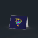 Jewish Candlesticks Card<br><div class="desc">Traditional Jewish candlesticks symbolizing the Hebrew Jewish Star and Light.  If you are looking for Jewish gifts,  gift ideas for Bas and Bar Mitzvah,  weddings or Jewish holidays like Hanukkah and Passover please visit our greeting cards,  baby gifts and birthday presents.</div>