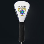 Jewish Candlesticks L'Chaim  Golf Head Cover<br><div class="desc">Jewish Candlesticks and Traditional Personalized Gifts and Apparel</div>