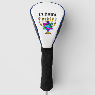 Jewish Candlesticks L'Chaim Golf Head Cover