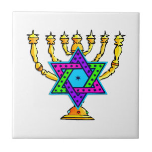 Jewish Candlesticks Tile