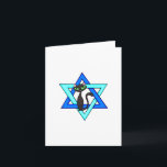 Jewish Cat Stars Holiday Card<br><div class="desc">Jewish Star and adorable cat wishing you Happy Jewish Holidays.</div>