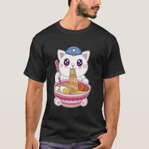 Jewish Cats Ramen Kitten Hebrew Jews Passover Jewi T-Shirt