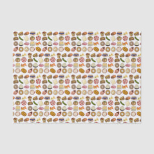 Jewish Cooking Cuisine Holiday Dinner Foods Print Tissue Paper