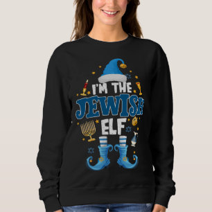Jewish Elf Funny Hanukkah Gift Chanukah Cute ELF C Sweatshirt
