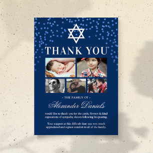 Jewish Funeral 5 Photo Thank You Card