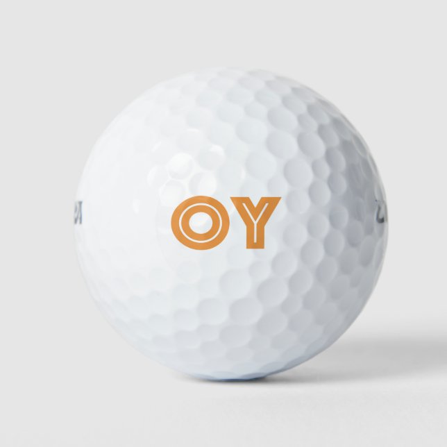 Jewish Gift-Sports-Golf Balls-Oy Vey Golf Balls (Front)