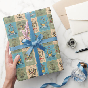 Jewish Gifts - Holiday Wrapping Paper - Israel Art