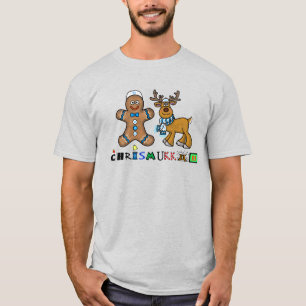 Jewish Gingerbread Man and Reindeer T-Shirt