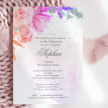 Jewish Girl Baby Naming Purple Lavender Floral  Invitation<br><div class="desc">Roses with gold spots on a lavender background Jewish baby naming ceremony invitation. The design is purple with text that is easily changed to your information. Choose from a range of paper types. From a range of stationary from Chessie's Fine Designs. Scroll down the page a little to find the...</div>