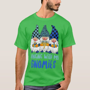 Jewish Gnome Hanukkah Menorah Three Gnomes Happy C T-Shirt