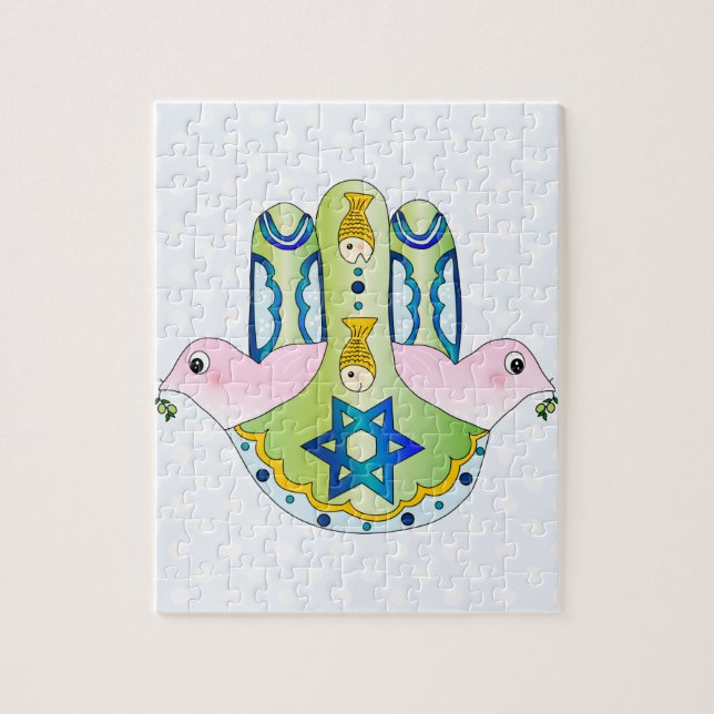 Jewish Hamsa Jigsaw Puzzle (Vertical)