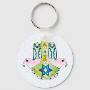 Jewish Hamsa Keychain