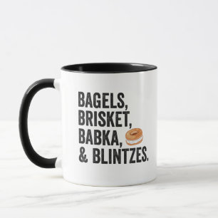 Jewish Hanukkah Bagels Brisket Bakka Blintzes Gift Mug