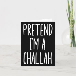 Jewish Hanukkah Challah Easy Halloween Costume  Card