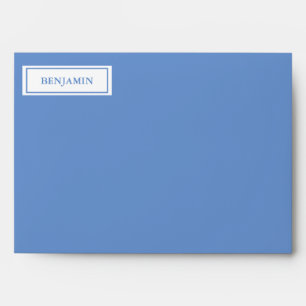 Jewish Hebrew Boy Naming Blue Invitation Envelope