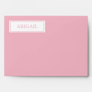 Jewish Hebrew Girl Baby Naming Pink  Invitation Envelope